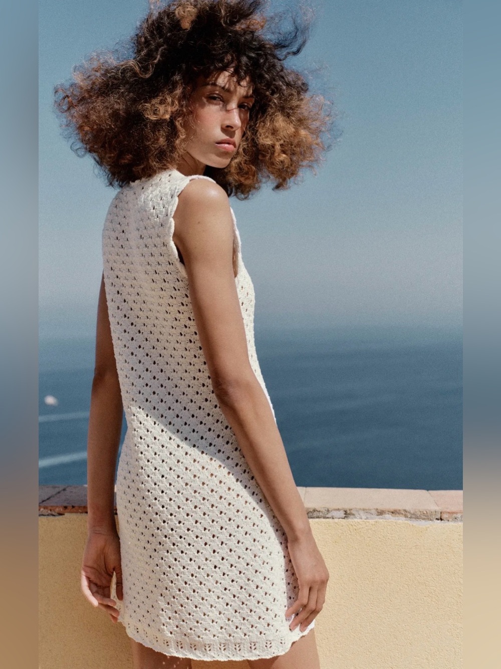 Zara Pointelle Knit Mini Dress - Picture 2 of 4